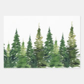 Feuilles de papier d'emballage - Aquarelle Forêt (Devant 3)