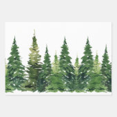 Feuilles de papier d'emballage - Aquarelle Forêt (Devant 2)