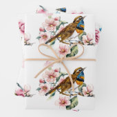 Feuilles de papier d'emballage aquarelle pour thé (En situation)