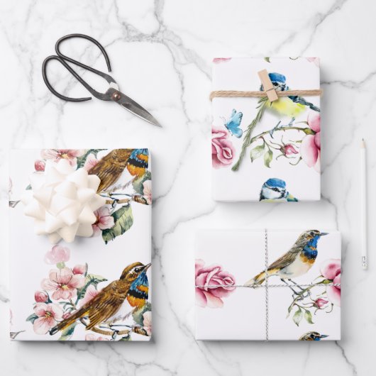 Feuilles de papier d'emballage aquarelle pour thé (Recto)