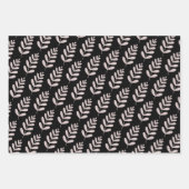 Feuilles de papier d'emballage botanique jaune (Devant 3)