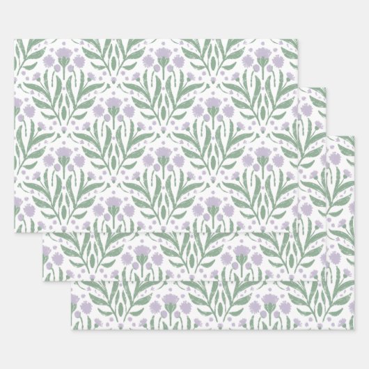 Feuilles de papier d'emballage Chardon (Lot)
