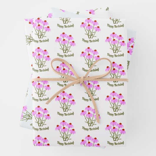 Feuilles de papier d'emballage Cône Violet (En situation)