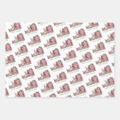 Feuilles de papier d'emballage de lapin de Pâques (Devant 3)