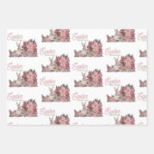 Feuilles de papier d'emballage de lapin de Pâques (Devant)