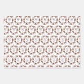 Feuilles de papier d'emballage de mariage floral a (Devant 2)