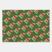 Feuilles de papier d'emballage de Noël cabine d'hi (Devant 3)