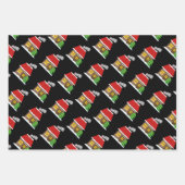 Feuilles de papier d'emballage de Noël cabine d'hi (Devant)