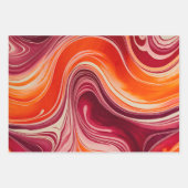 Feuilles de papier d'emballage en papier marbré co (Devant)