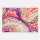 Feuilles de papier d'emballage en papier marbré co (Devant)