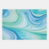 Feuilles de papier d'emballage en papier marbré co (Devant)