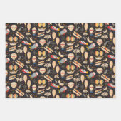 Feuilles de papier d'emballage fantaisie Jeu de 3  (Devant)