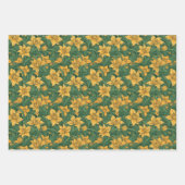 feuilles de papier d'emballage floral (Devant 3)