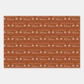 Feuilles de papier d'emballage floral aquarelle d' (Devant 3)