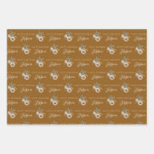 Feuilles de papier d'emballage floral aquarelle po (Devant 3)