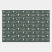 Feuilles de papier d'emballage floral aquarelle po (Devant 3)