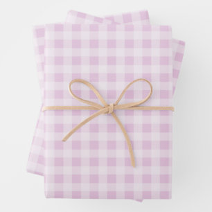Feuilles de papier d'emballage Gingham Candy Cotto