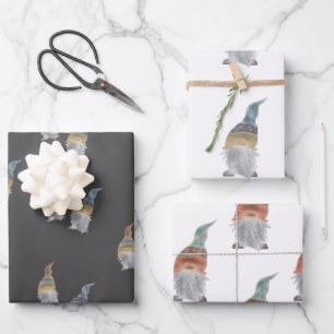 Feuilles de papier d'emballage Gnomes - ensemble d