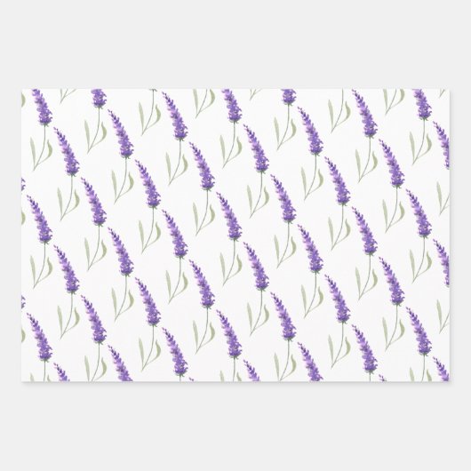 Feuilles de papier d'emballage lavande (Devant)