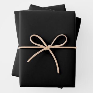 Feuilles de papier d'emballage mat noir