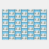 Feuilles de papier d'emballage Montagnes enneigées (Devant)