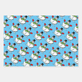 Feuilles de papier d'emballage Noël de bonhomme de (Devant)