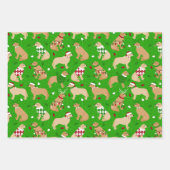 Feuilles de papier d'emballage or de Noël (Devant 2)