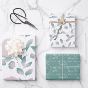 Feuilles de papier d'emballage pour anniversaire f