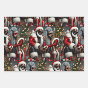 Feuilles de papier d'emballage Santa Chic Urbain