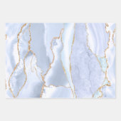 Feuilles de papier d'emballage turquoise bleu agat (Devant 2)