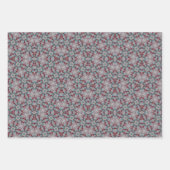 Feuilles de papier d'emballage Turquoise et bordea (Devant 3)