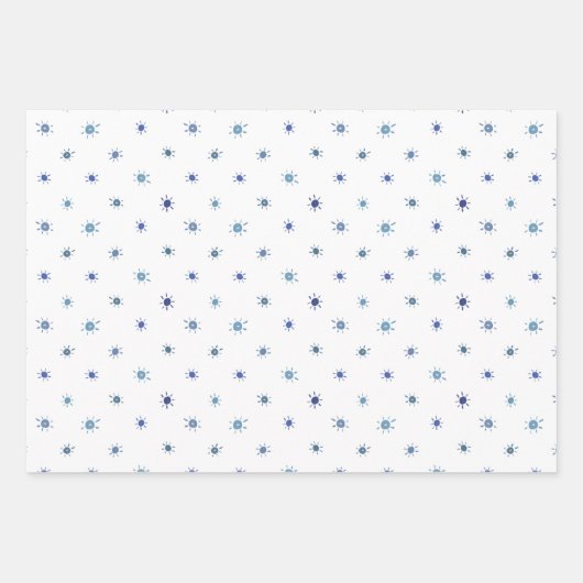 Feuilles de papier d'enrobage bleu soleil et arc-e (Devant 2)