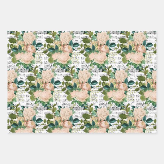 Feuilles de papier d'enrobage de collage de Rose (Devant 3)