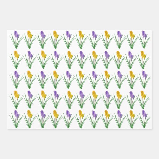 Feuilles de papier d'enrobage de crocus (Devant)