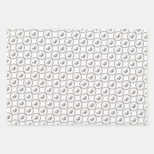 Feuilles de papier d'enrobage de fêtes des pères (Devant 2)