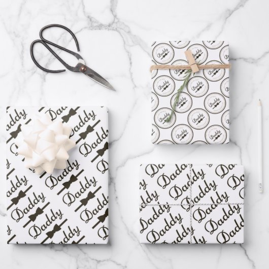 Feuilles de papier d'enrobage de fêtes des pères (Recto)