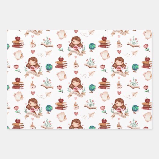 Feuilles de papier d'enrobage de l'enseignant (Devant 2)