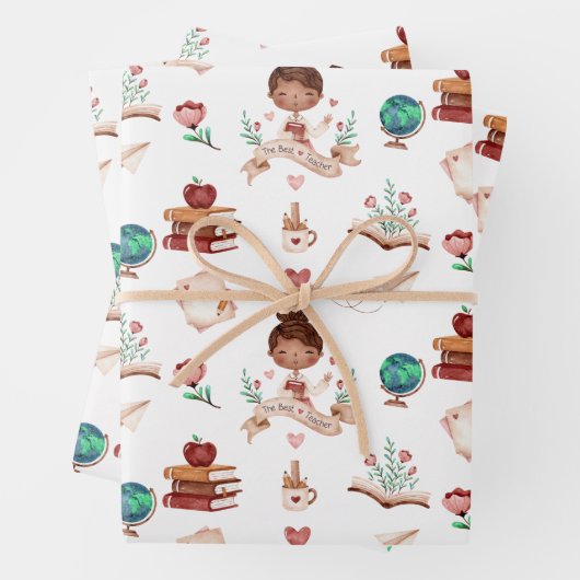 Feuilles de papier d'enrobage de l'enseignant (En situation)