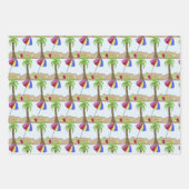 Feuilles de papier d'enrobage de plage et d'océan (Devant 2)