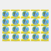 Feuilles de papier d'enrobage de plage et d'océan (Devant)