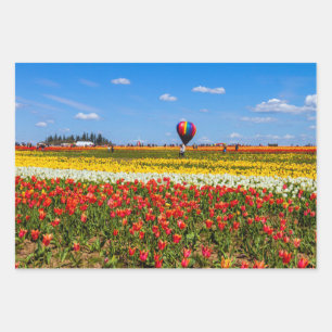 Feuilles de papier d'enrobage des tulipes de print