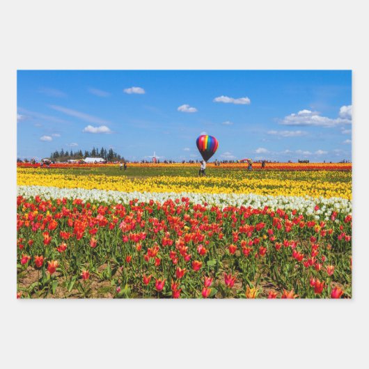 Feuilles de papier d'enrobage des tulipes de print (Devant)