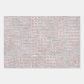 Feuilles de papier d'enrobage géométrique rose et  (Devant 3)