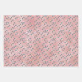 Feuilles de papier d'enrobage géométrique rose et  (Devant 2)