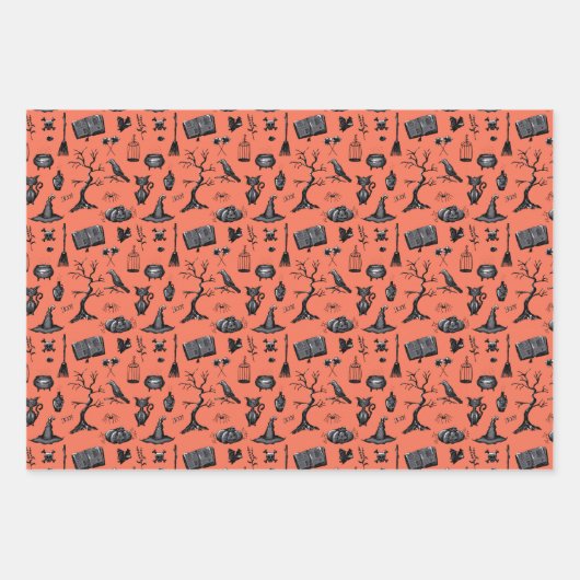 Feuilles de papier d'enveloppement à main d'Hallow (Devant)