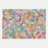 Feuilles de papier d'enveloppement coloré à motifs (Devant 3)