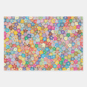 Feuilles de papier d'enveloppement coloré à motifs (Devant)