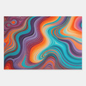 Feuilles de papier d'enveloppement coloré Psychede (Devant 3)