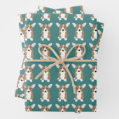 Feuilles de papier d'enveloppement Corgi (En situation)