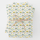 Feuilles de papier d'enveloppement d'anniversaire  (En situation)